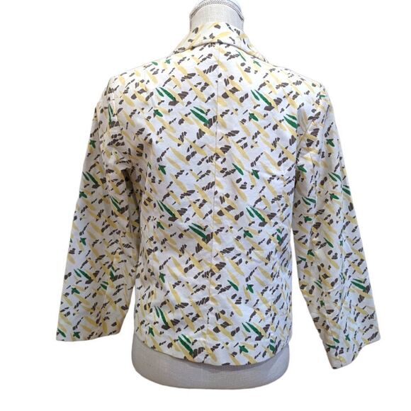 paperdenim&cloth Women's Printed Jacket Cotton Double Breased Jacket Size 3 S/M - Picture 2 of 8